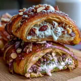 2. Flaky almond croissant-inspired sourdough rolls, filled with rich frangipane and sprinkled with toasted almonds for a bakery-style treat.  