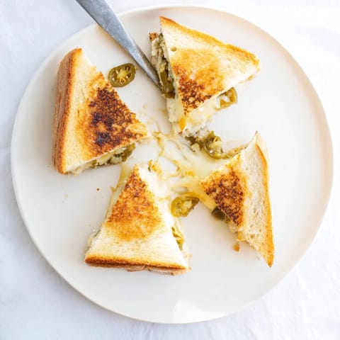 This Jalapeño Pepper Jack Grilled Cheese is a spicy twist on the classic, perfect for a quick, satisfying lunch.  