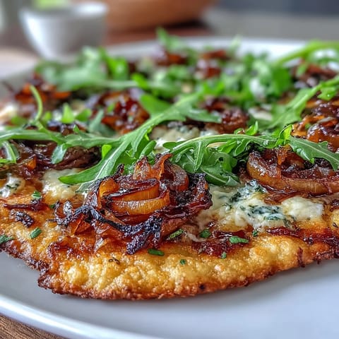 Caramelized Onion Flatbread Pizza