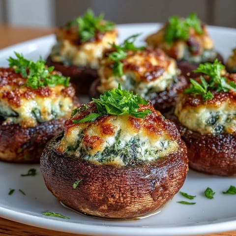 Air Fryer Stuffed Mushrooms