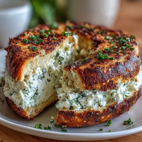 Garlic Herb Protein Bagels