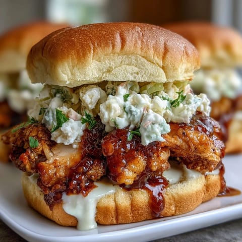 Crockpot Mississippi Chicken Sliders with Coleslaw on a serving platter, perfect for casual gatherings.  