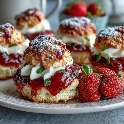Clotted Cream Strawberry Jam Cookies