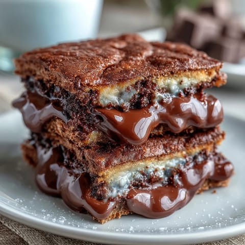 Gooey 4th of July Smores Dip bubbling in a cast iron skillet, with golden toasted marshmallows and melted chocolate ready for dipping.