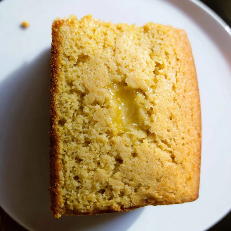 This fluffy cornbread, slightly sweet and savory, offers a delightful taste of American comfort food.