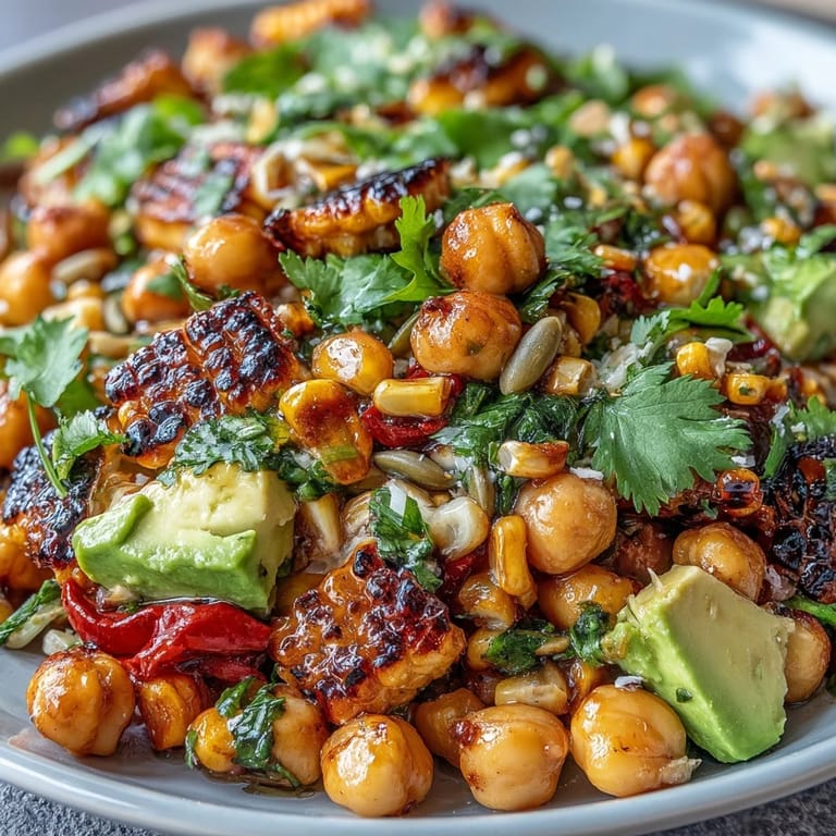 A hearty, smoky Vegan Chili Lime Street Corn Salad, perfect for summer cookouts or taco night sides.