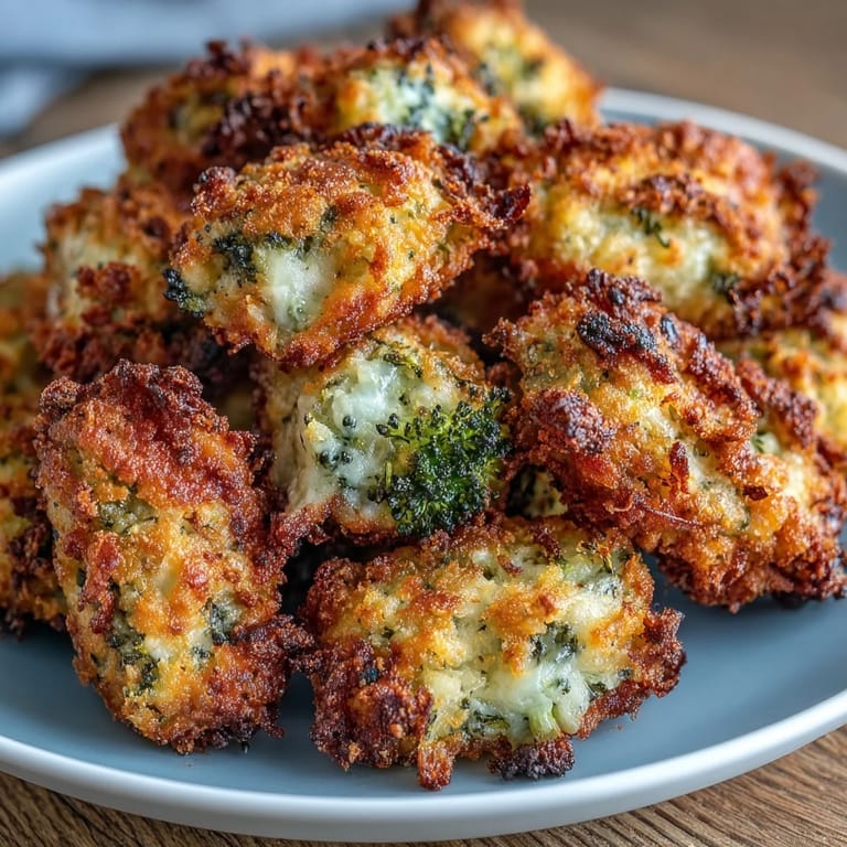 Cheesy broccoli and cheddar tots made in the air fryer, ideal for kids and healthy snacking.