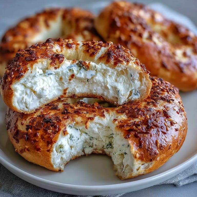 Wholesome Greek yogurt bagels sprinkled with everything seasoning, offering a protein-rich twist on a classic favorite.