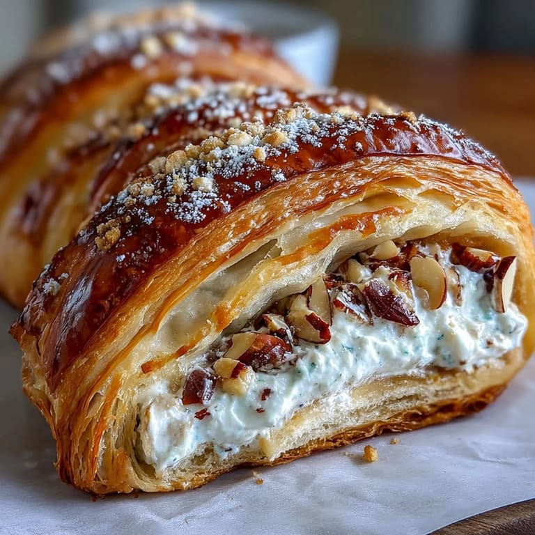 3. Buttery sourdough rolls layered with luscious almond cream, baked golden and finished with a dusting of powdered sugar for breakfast perfection.