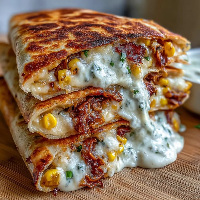 Golden quesadillas stuffed with charred corn, jalapeño, and Monterey Jack cheese, served with zesty chipotle crema.