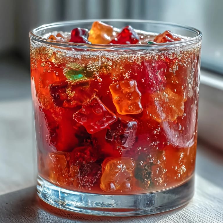Viral aesthetic Gummy Bear Lemonade Jelly Cups, a refreshing dessert perfect for party tables.