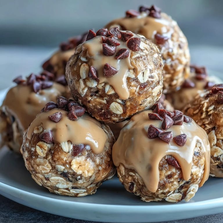 Easy snack-sized protein balls with peanut butter, ready to grab and enjoy.