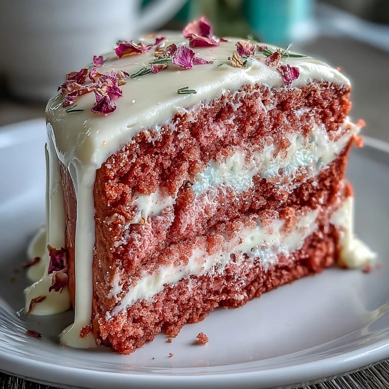 A beautiful Bridal Shower Rosé Velvet Cake, ready to be enjoyed at celebrations.