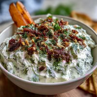 Whipped cottage cheese ranch dip with veggie sticks, a creamy and protein-rich appetizer served with colorful fresh vegetables.  