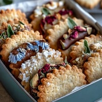 1. Mothers Day Floral Shortbread Cookie Box filled with buttery cookies decorated with edible flowers and sugar sprinkles.